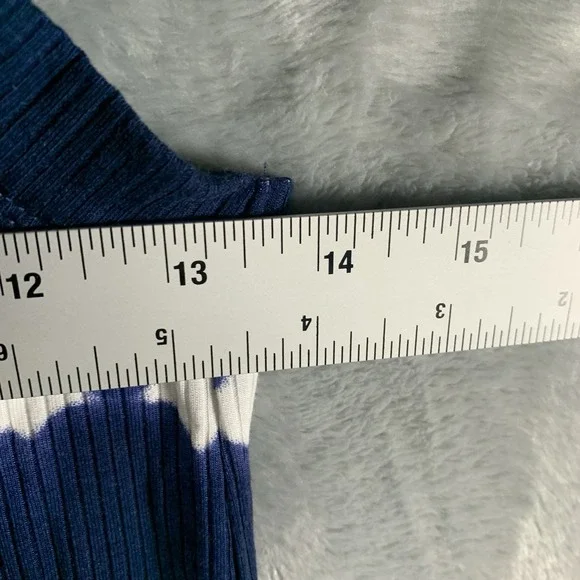 Jenni Women's Tank Top S Blue Tie Dye Stripes Pajamas PJs Lounge Crew Neck NWT‎ - Picture 7 of 9